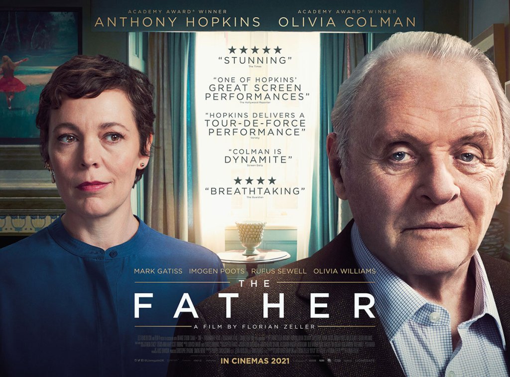 UK poster for The Father featuring Olivia Coleman and Anthony Hopkins